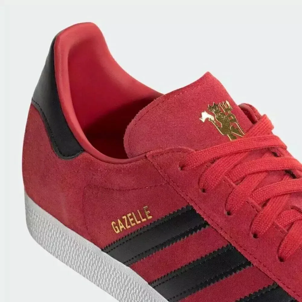 Adidas Manchester United x Gazelle Red Black Men's Athletic Shoes IE8503 6 Mens